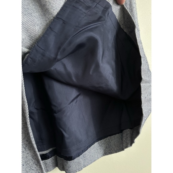 WORTHINGTON Vintage‎ Navy Herringbone Pleated Pencil Skirt, Size 8 - Picture 8 of 8